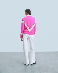 FROM FUTURE Pull Col Rond UtopicPink Hot
