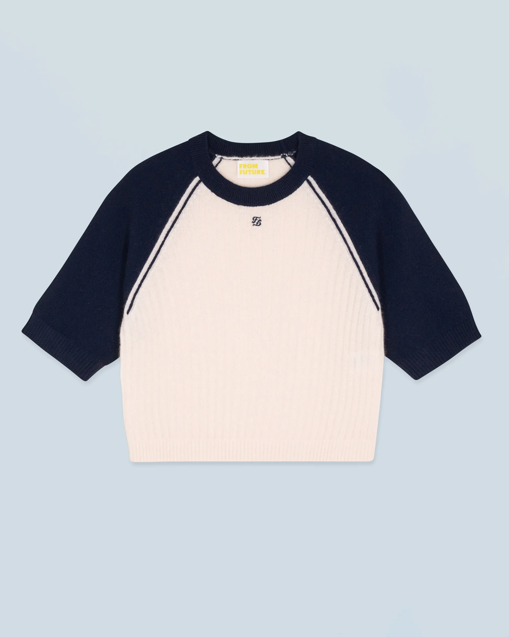 FROM FUTURE Pull Col Rond Ecru Online