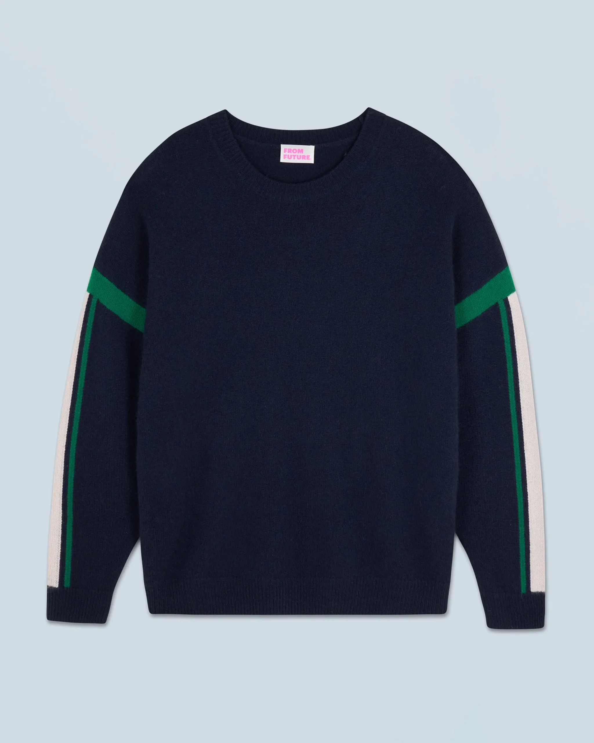 FROM FUTURE Pull Col Rond Navy Fashion