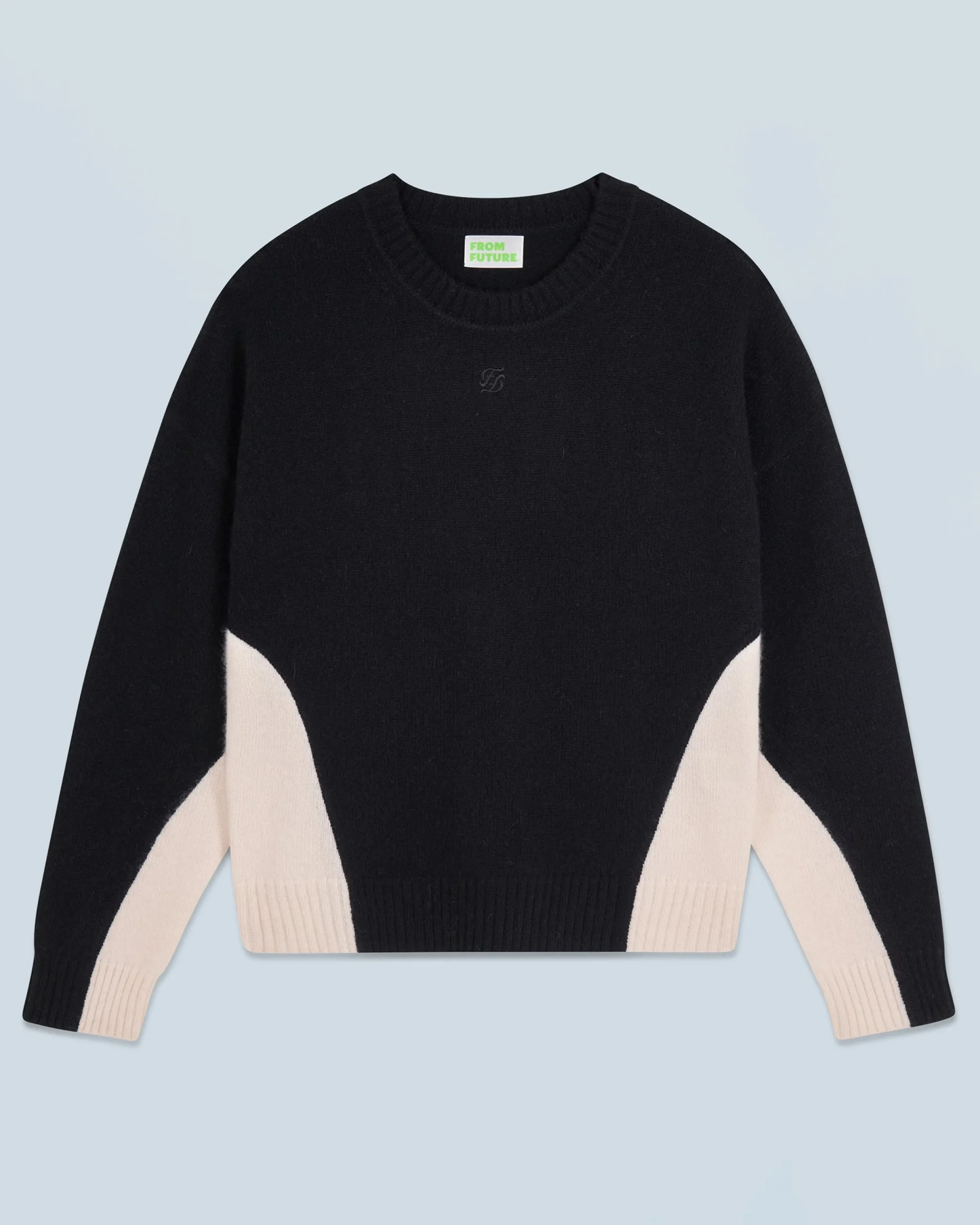 FROM FUTURE Pull Col Rond Noir Best Sale