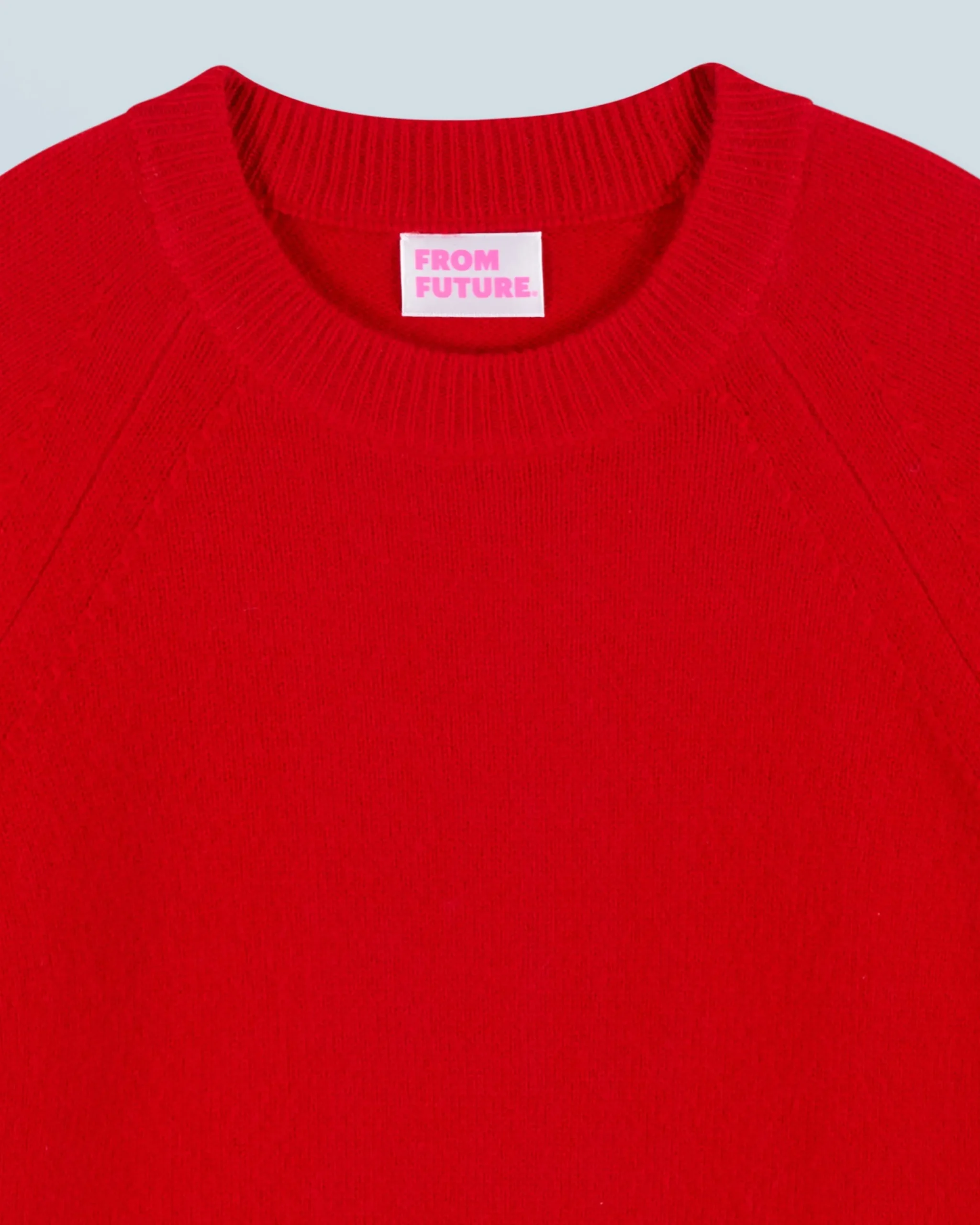 FROM FUTURE Pull Col Rond HotRed Outlet