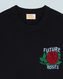 FROM FUTURE Pull Col Rond Noir Cheap
