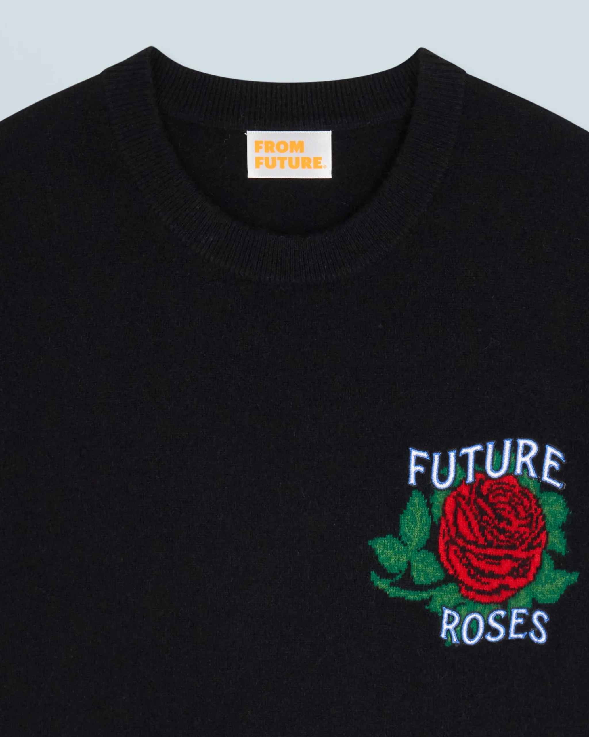 FROM FUTURE Pull Col Rond Noir Cheap