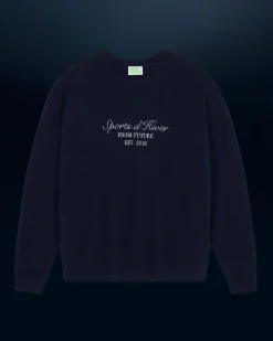 FROM FUTURE Pull Col Rond Navy Cheap
