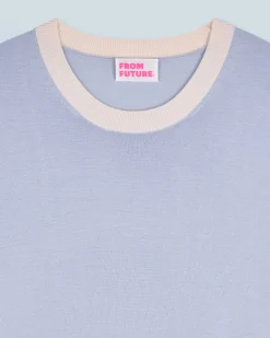 FROM FUTURE Pull Col Rond CloudBlue Outlet