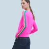 FROM FUTURE Pull Col Rond Bandes Manches Multicolore UtopicPink Outlet
