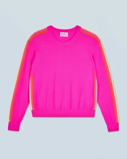FROM FUTURE Pull Col Rond Bandes Manches Multicolore UtopicPink Outlet