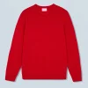 FROM FUTURE Pull Col Rond Basique DarkRed Cheap