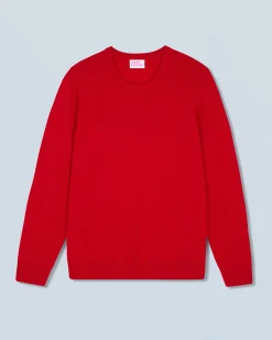 FROM FUTURE Pull Col Rond Basique DarkRed Cheap