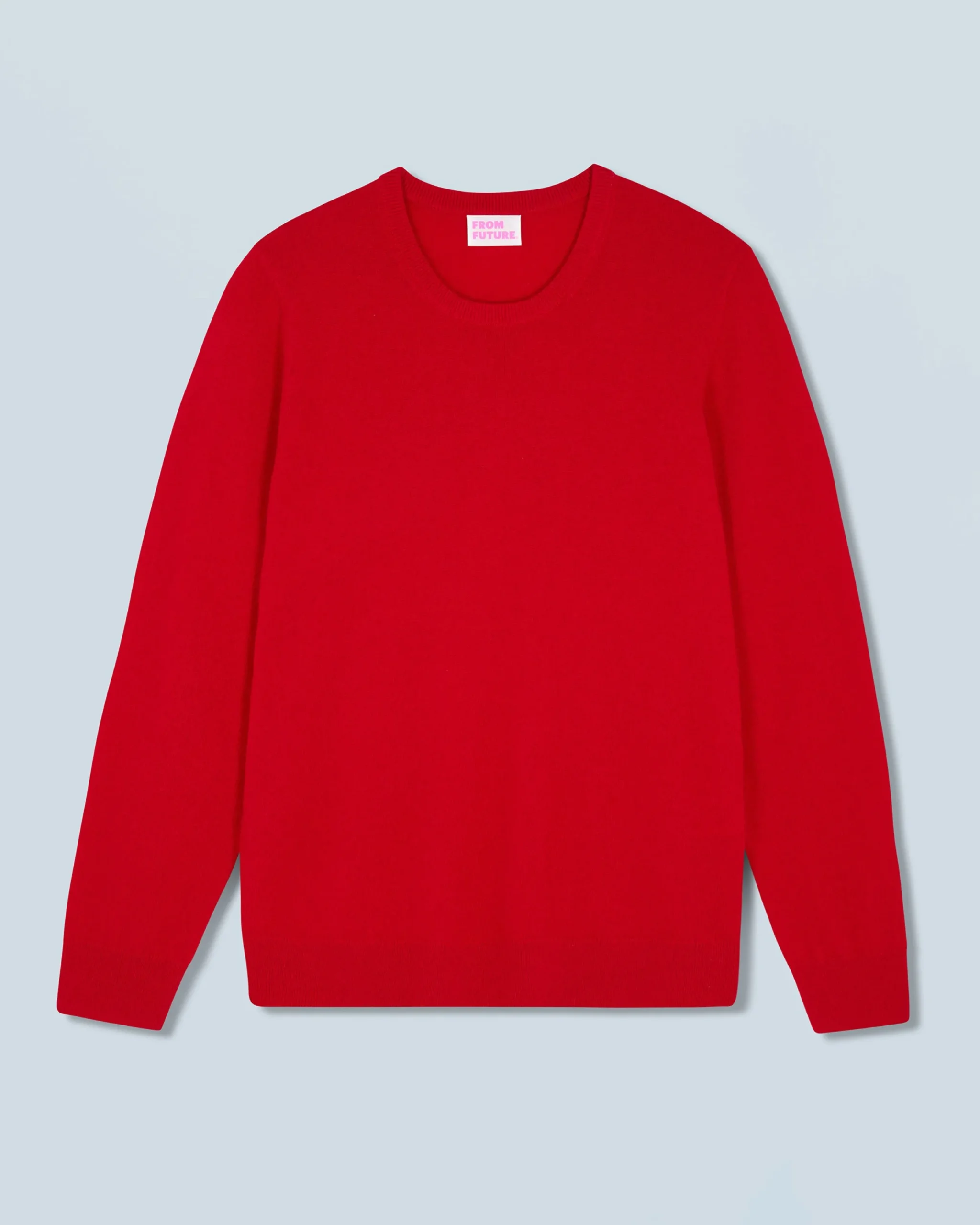 FROM FUTURE Pull Col Rond Basique DarkRed Cheap