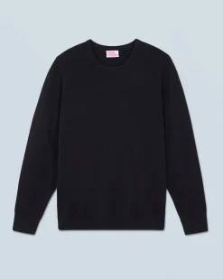 FROM FUTURE Pull Col Rond Basique Noir Discount