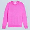 FROM FUTURE Pull Col Rond Basique PinkMouliné Online