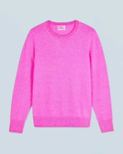 FROM FUTURE Pull Col Rond Basique PinkMouliné Online