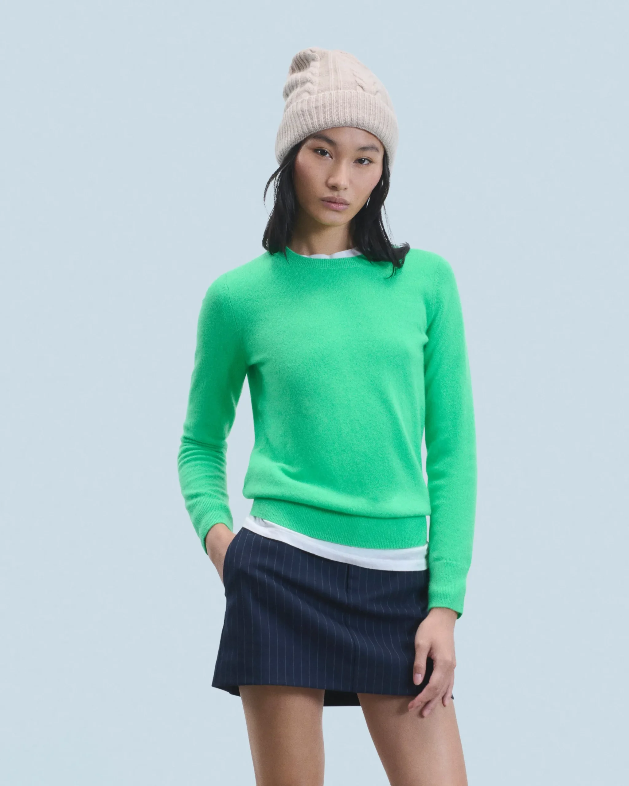 FROM FUTURE Pull Col Rond Basique UtopicGreen Cheap