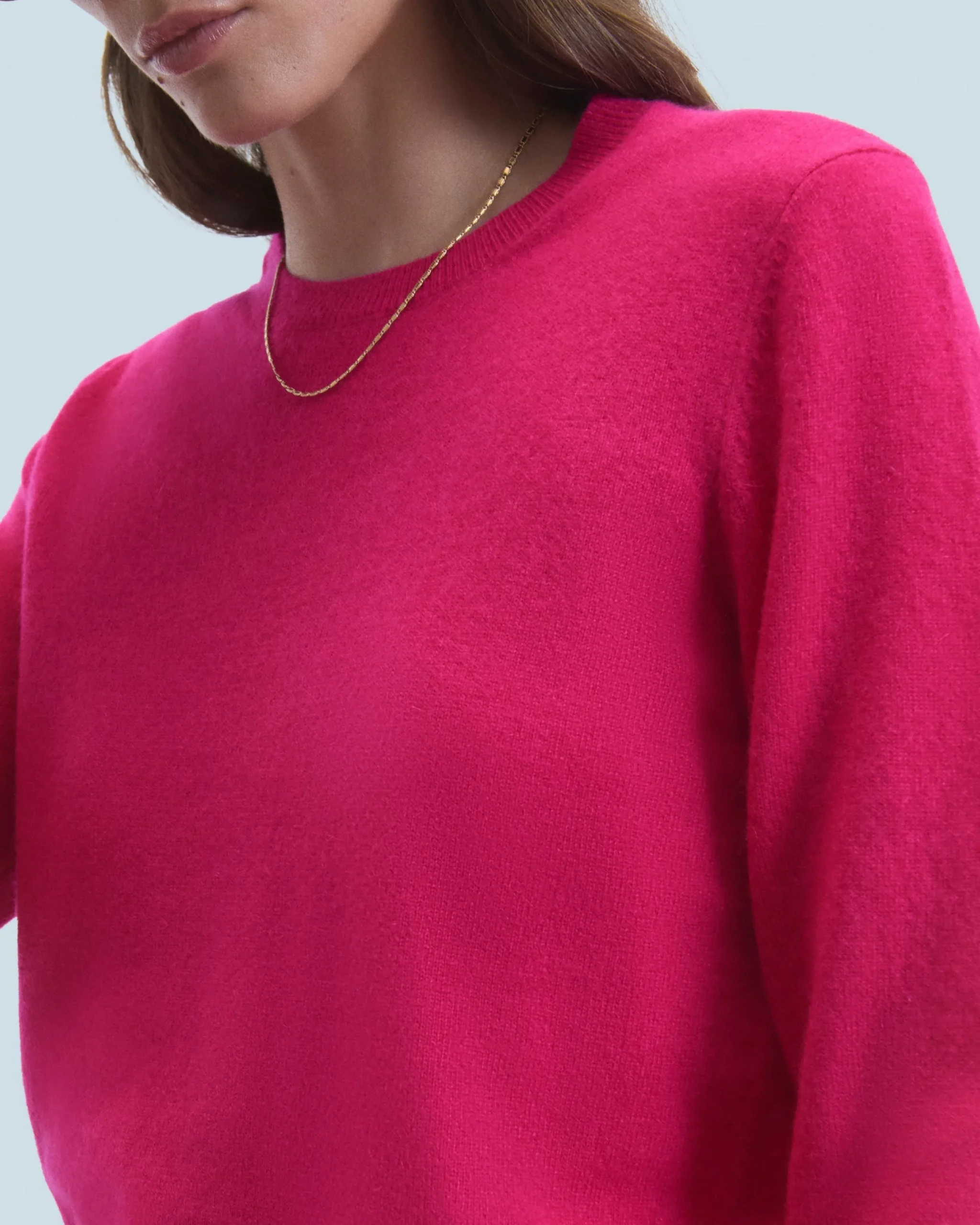 FROM FUTURE Pull Col Rond Basique RaspberryPink Clearance