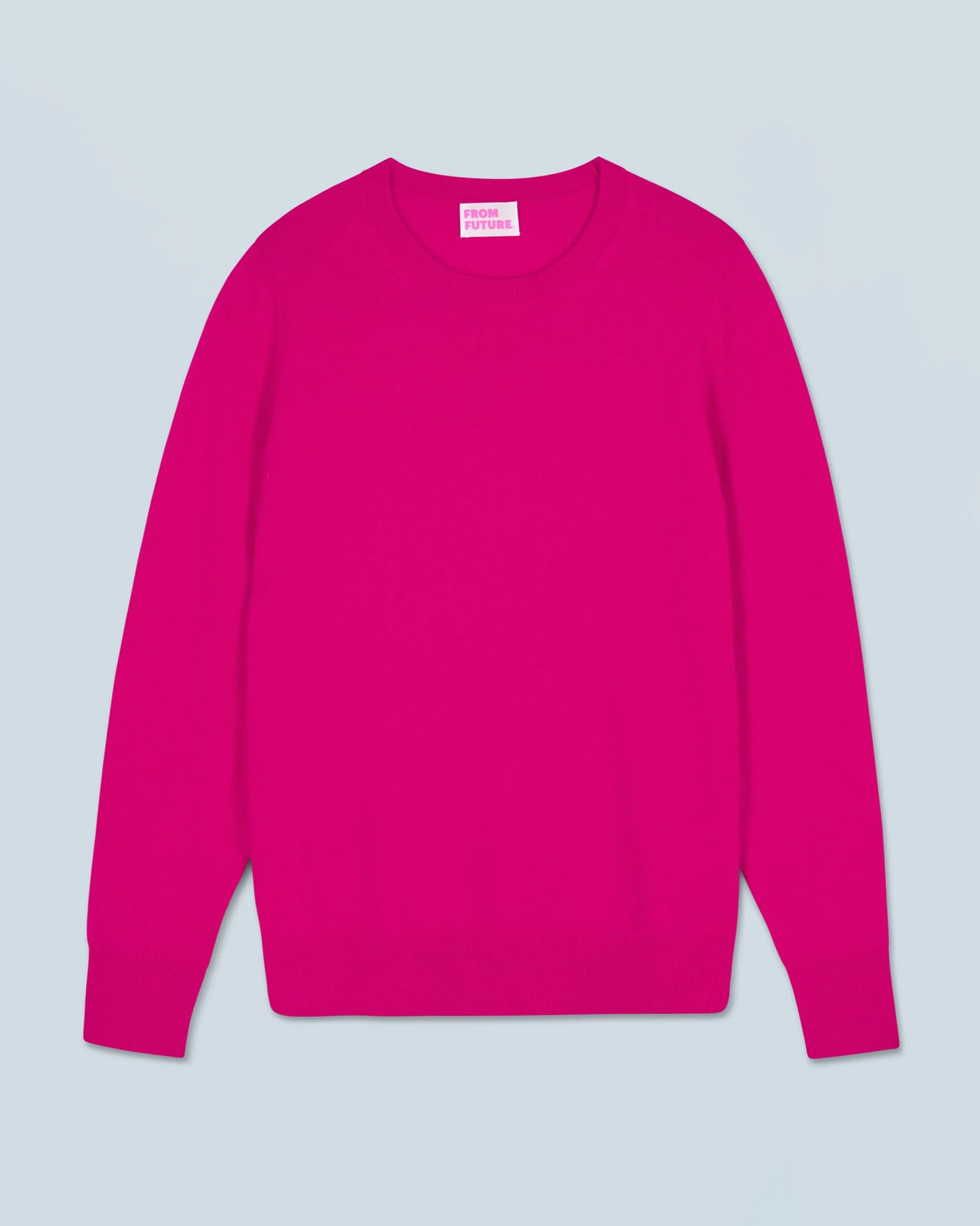 FROM FUTURE Pull Col Rond Basique RaspberryPink Clearance