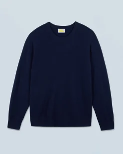 FROM FUTURE Pull Col Rond Basique Navy Best