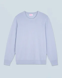 FROM FUTURE Pull Col Rond Basique CloudBlue New