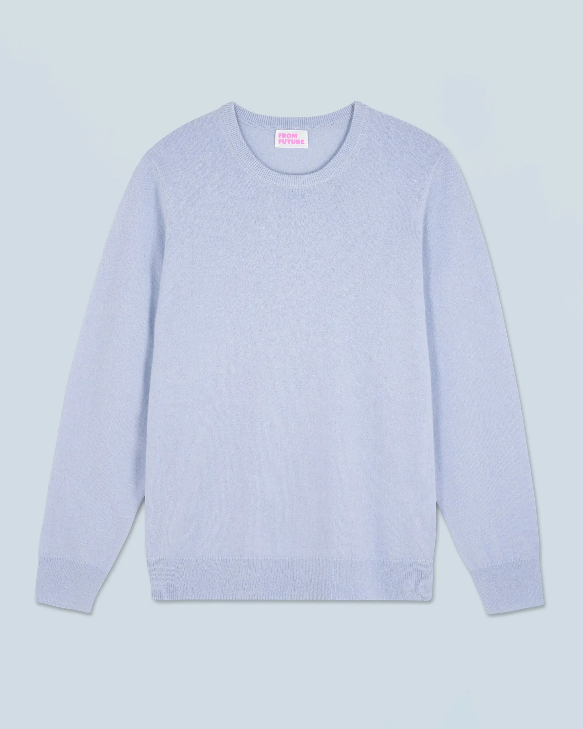 FROM FUTURE Pull Col Rond Basique CloudBlue New