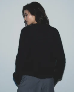 FROM FUTURE Pull Col Rond Coeur Noir Shop