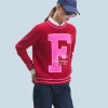 FROM FUTURE Pull Col Rond F DarkRed Best