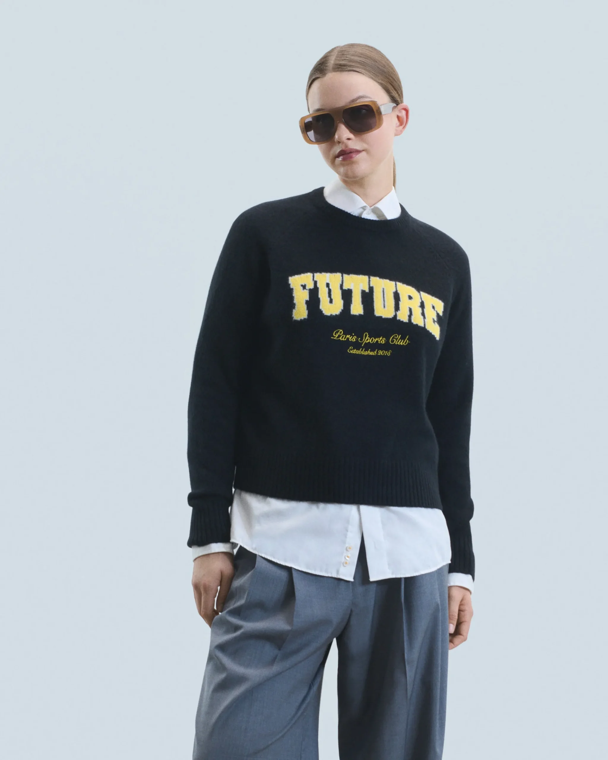 FROM FUTURE Pull Col Rond Future Noir Store
