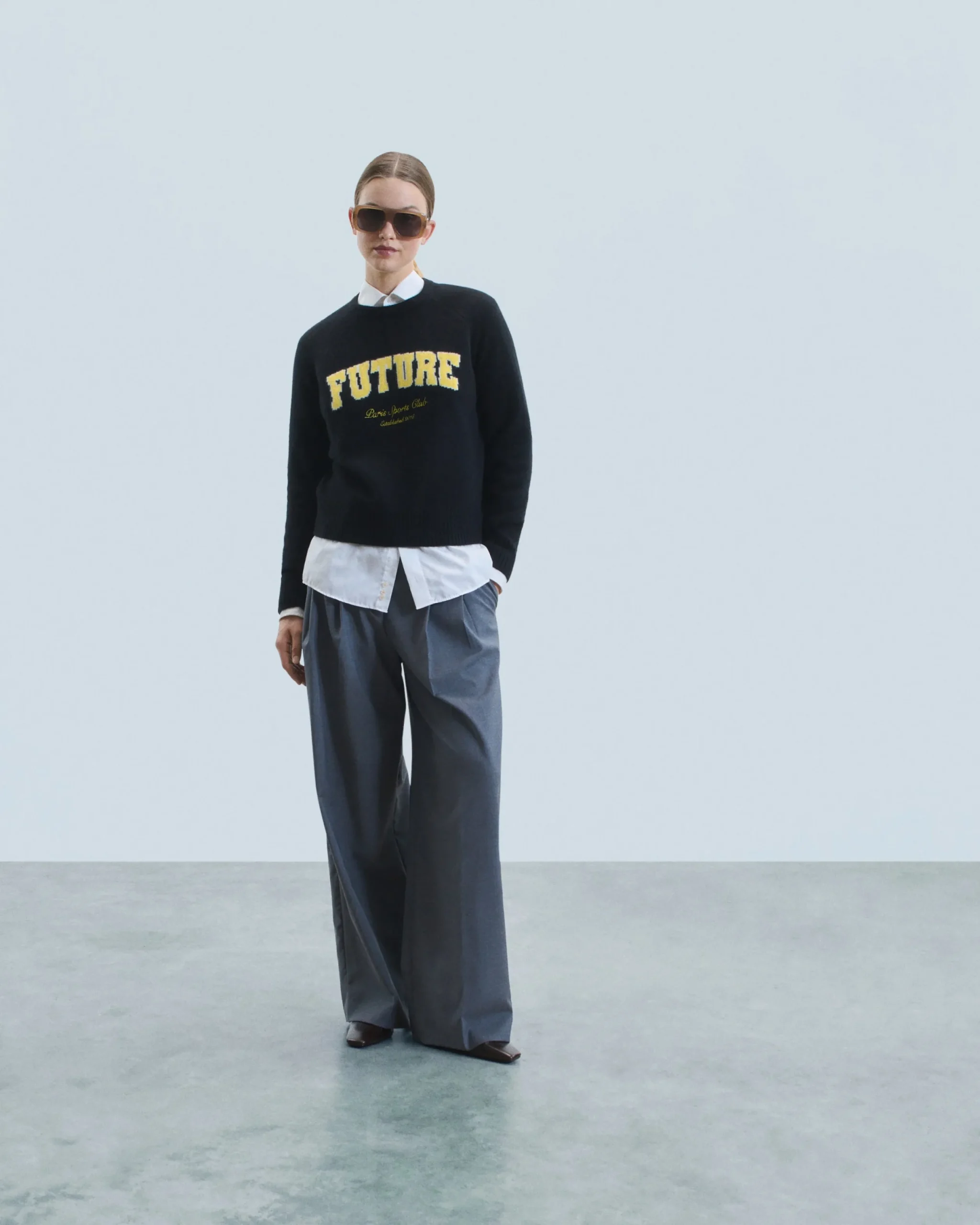 FROM FUTURE Pull Col Rond Future Noir Store