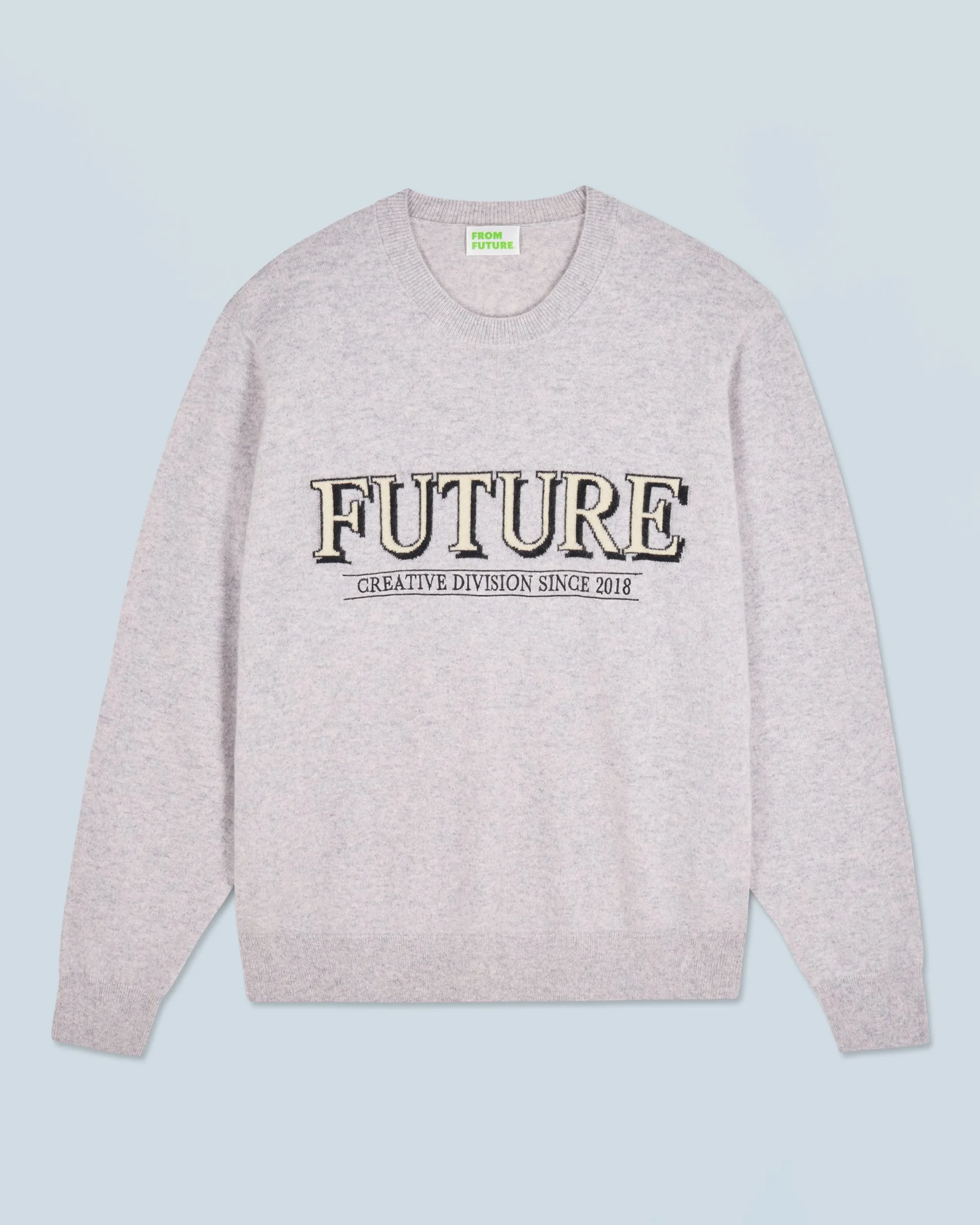 FROM FUTURE Pull Col Rond Future GrisChinéClair Outlet