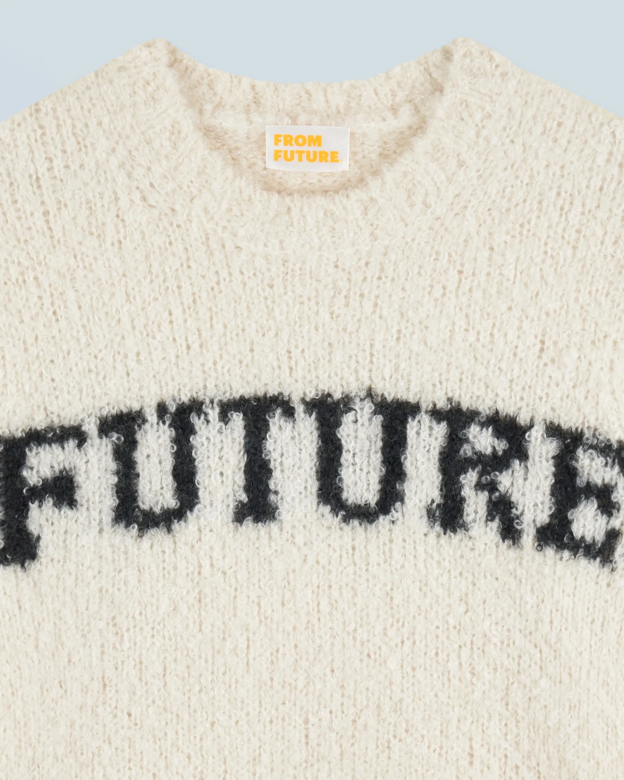 FROM FUTURE Pull Col Rond Future Ecru New