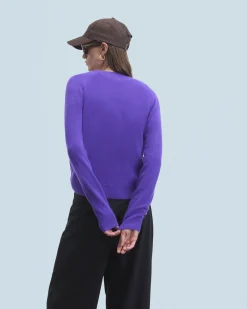 FROM FUTURE Pull Col Rond Léger PopPurple Outlet