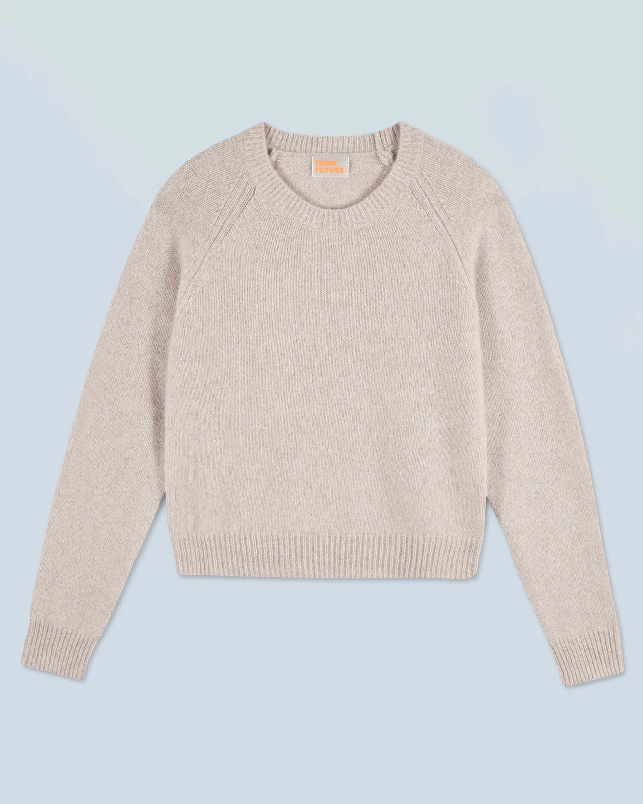 FROM FUTURE Pull Col Rond Raglan BeigeMouliné Online