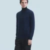 FROM FUTURE Pull Col Rond Raglan Navy Hot