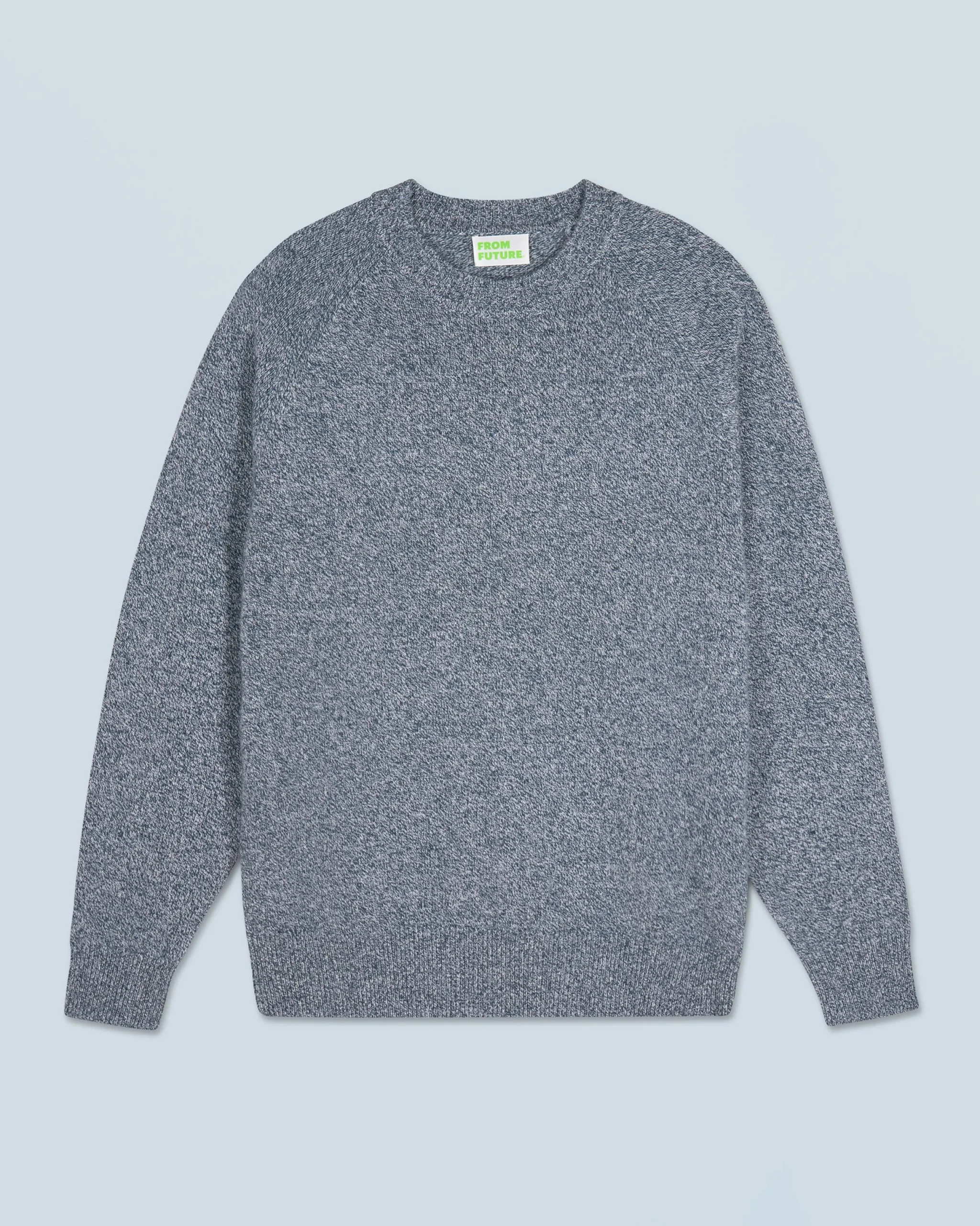 FROM FUTURE Pull Col Rond Raglan MoonlightBlue New