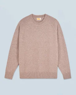 FROM FUTURE Pull Col Rond Raglan TaupeMouliné Flash Sale