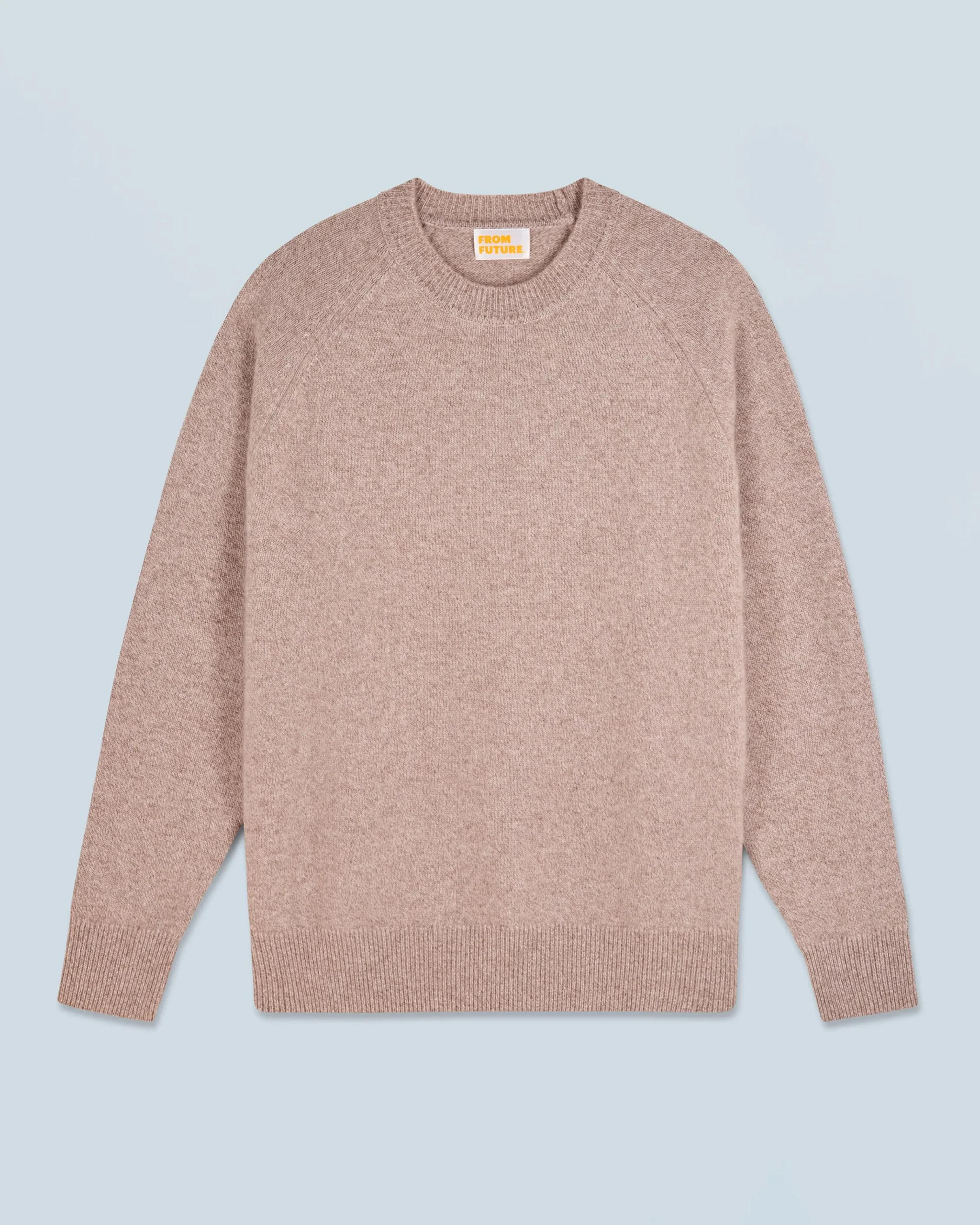 FROM FUTURE Pull Col Rond Raglan TaupeMouliné Flash Sale