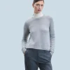 FROM FUTURE Pull Col Rond Raglan GrisChinéFoncé Hot