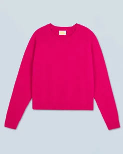 FROM FUTURE Pull Col Rond Raglan RaspberryPink Cheap