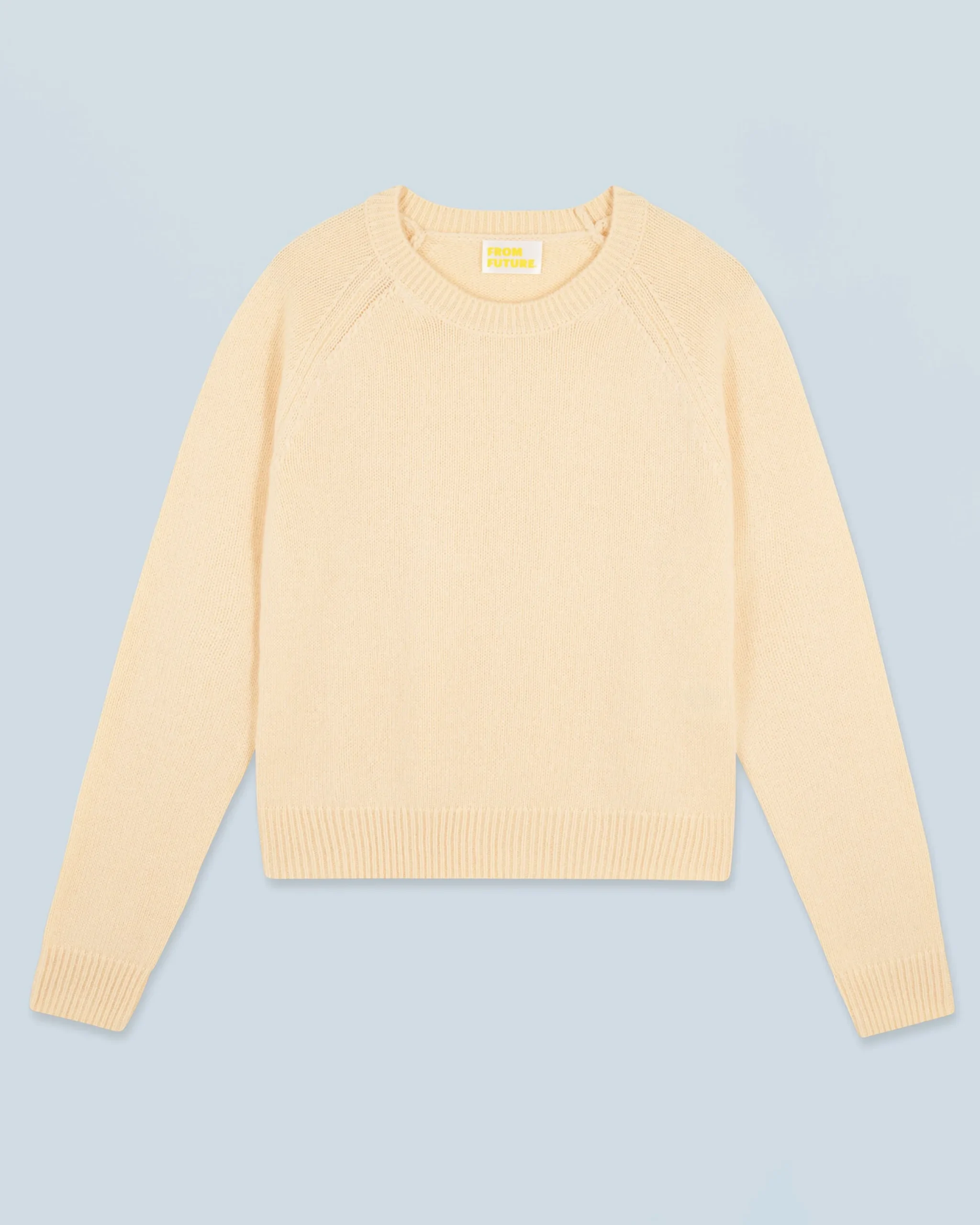 FROM FUTURE Pull Col Rond Raglan FrozenYellow Outlet