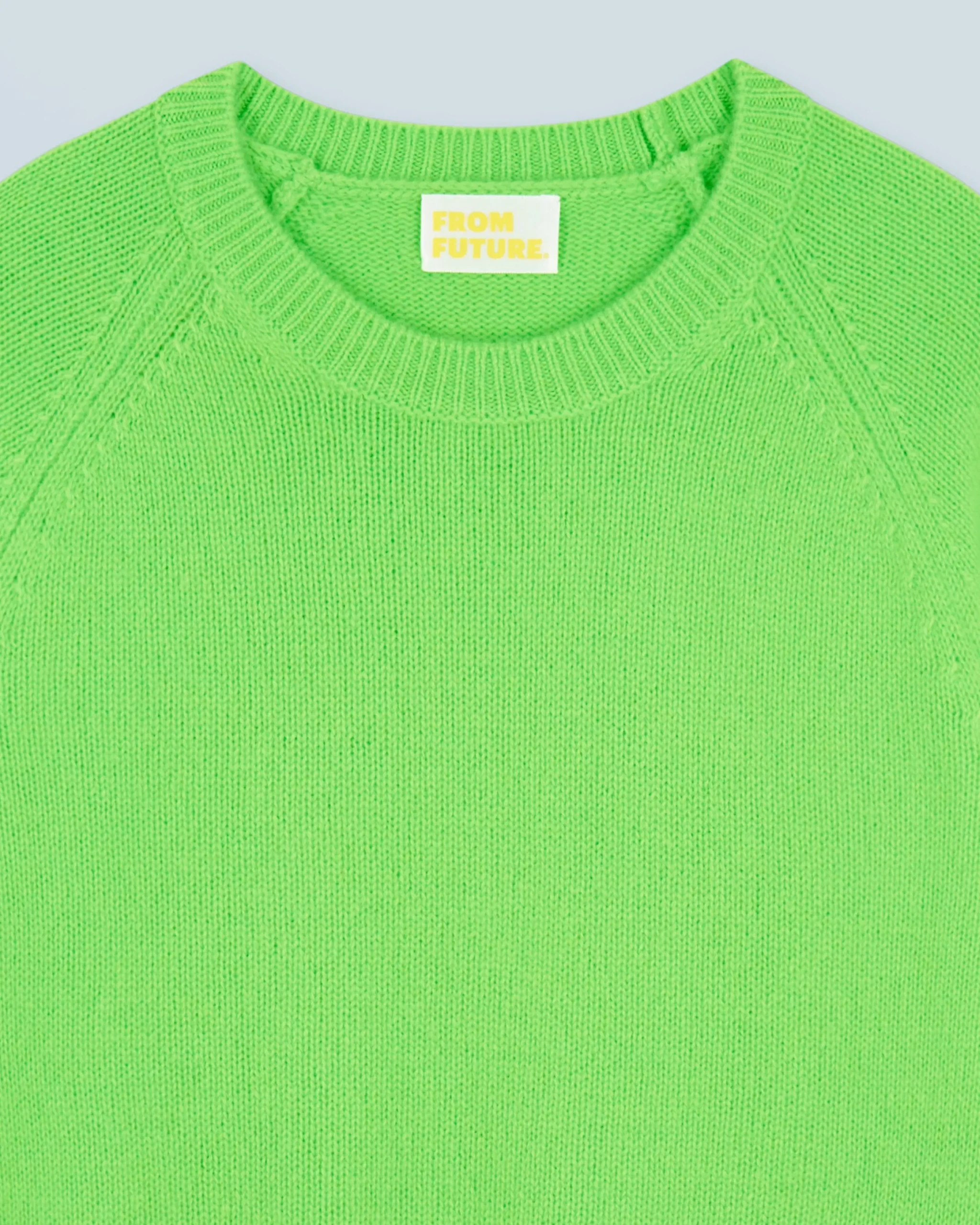 FROM FUTURE Pull Col Rond Raglan VertFluo Best Sale