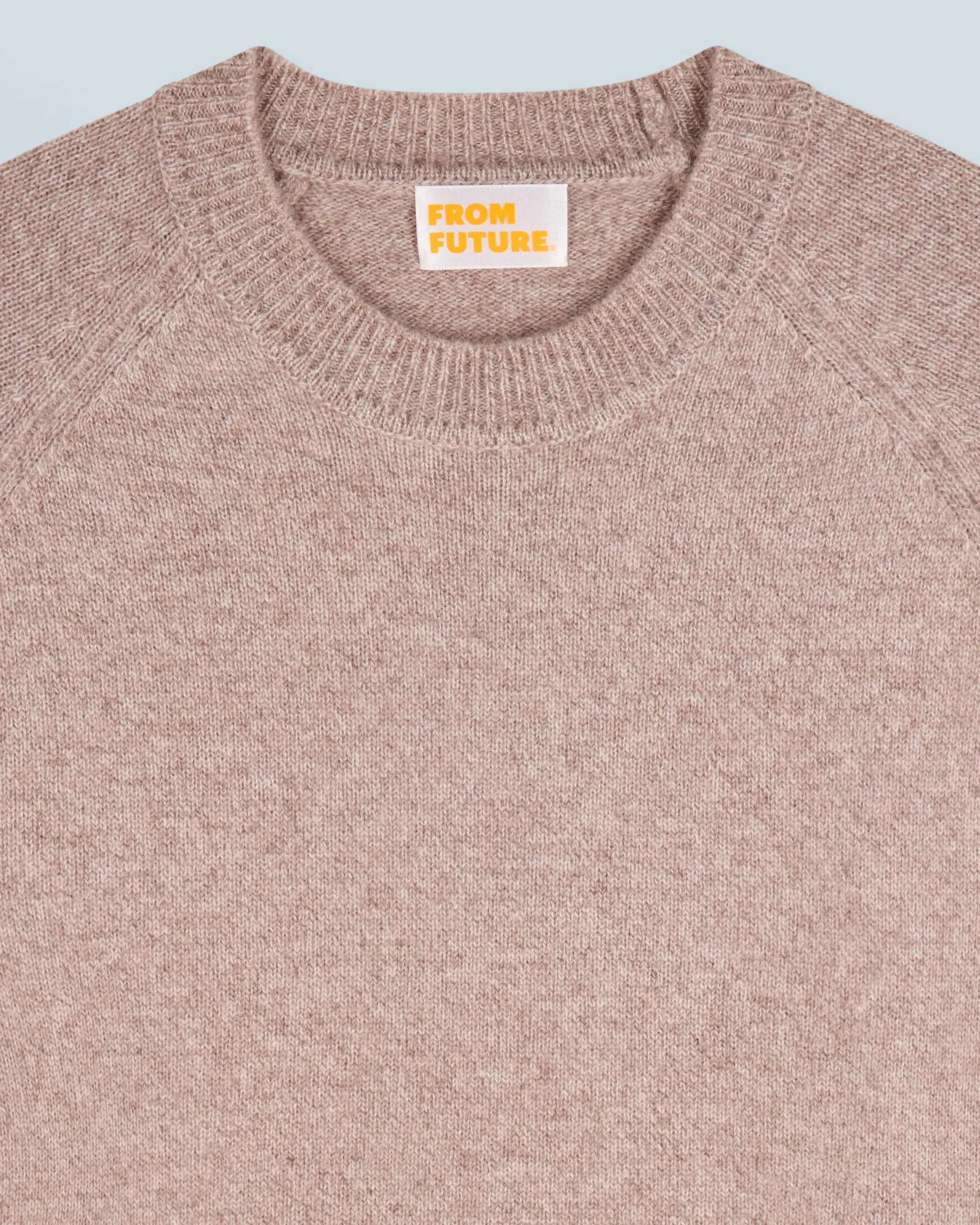 FROM FUTURE Pull Col Rond Raglan TaupeMouliné Flash Sale