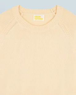 FROM FUTURE Pull Col Rond Raglan FrozenYellow Outlet