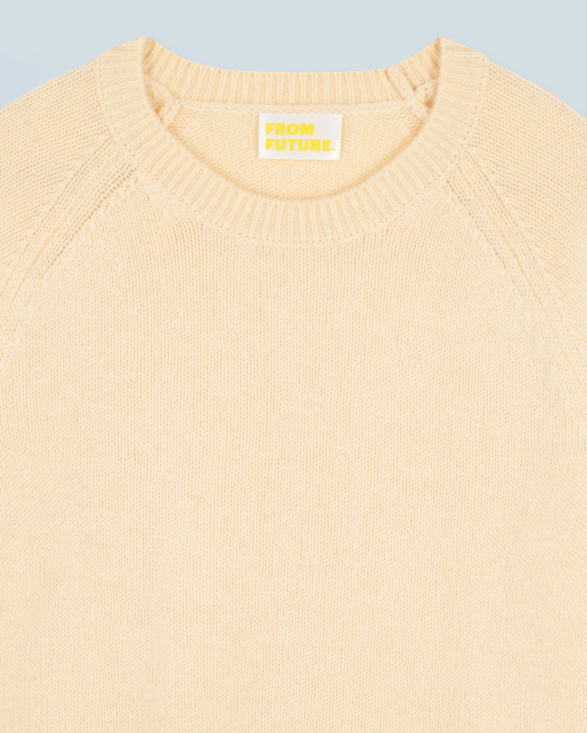 FROM FUTURE Pull Col Rond Raglan FrozenYellow Outlet