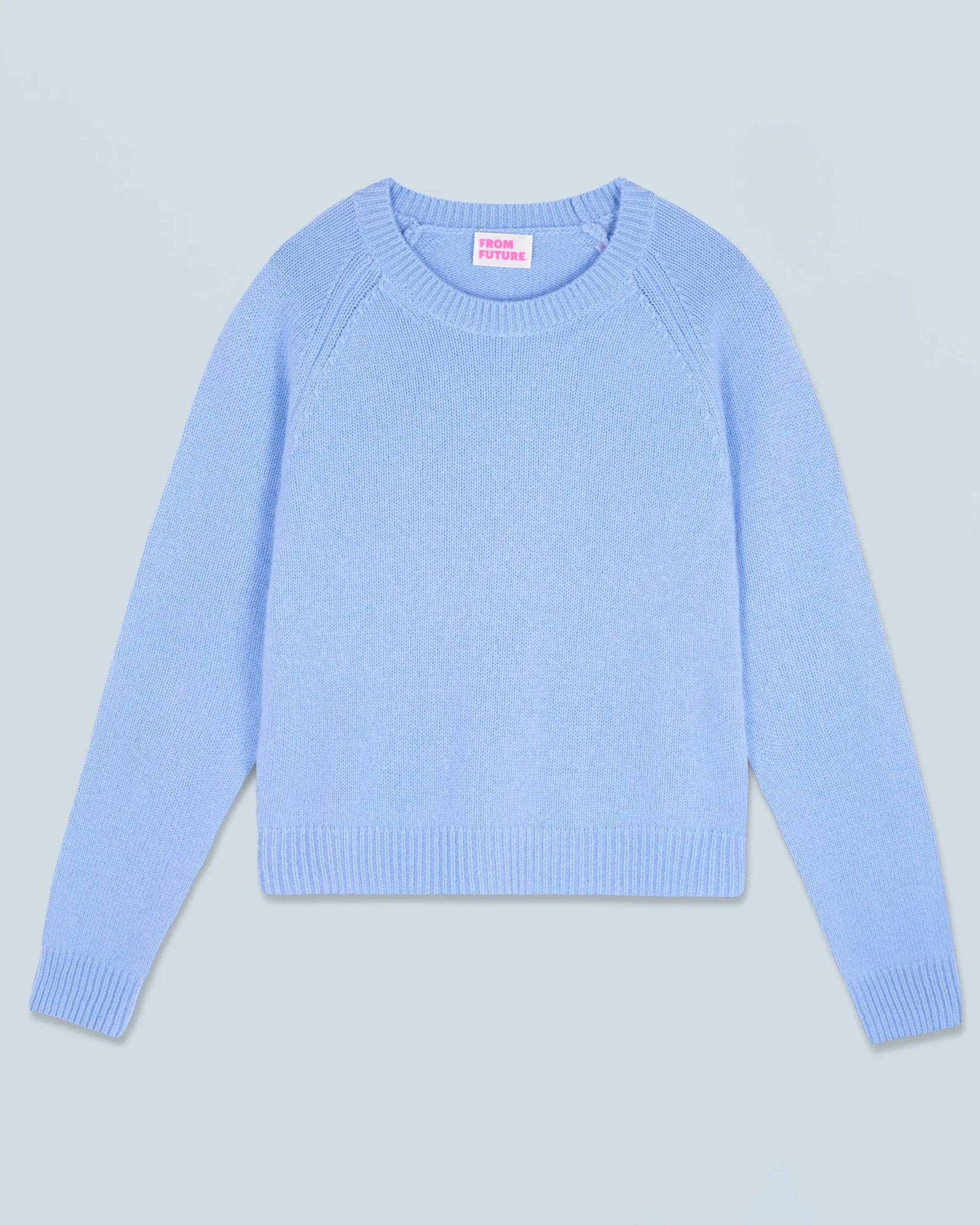 FROM FUTURE Pull Col Rond Raglan FairyBlue Best Sale