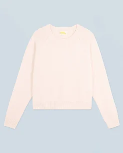 FROM FUTURE Pull Col Rond Raglan Ecru Hot