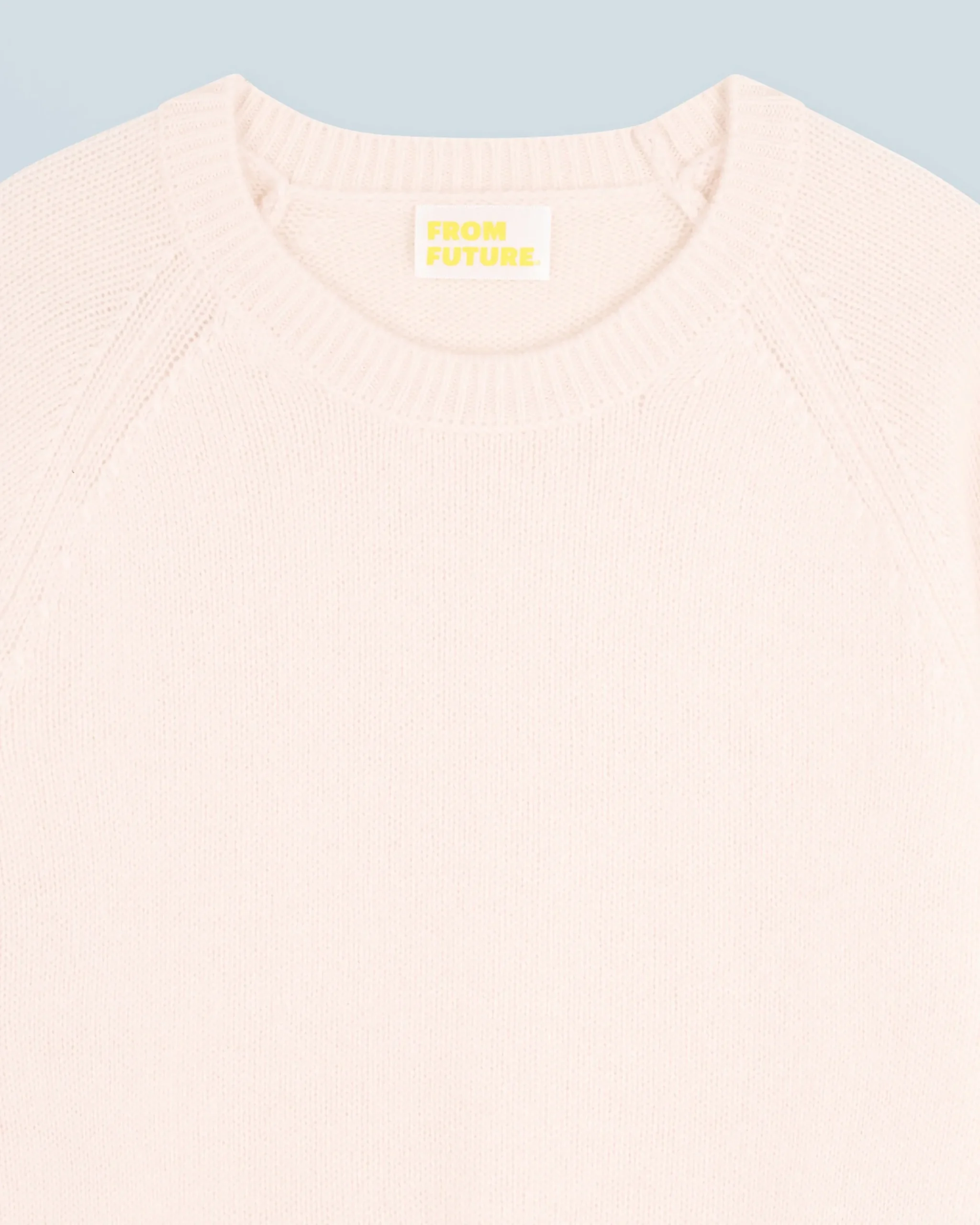 FROM FUTURE Pull Col Rond Raglan Ecru Hot