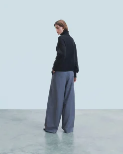 FROM FUTURE Pull Col Roulé Noir Cheap