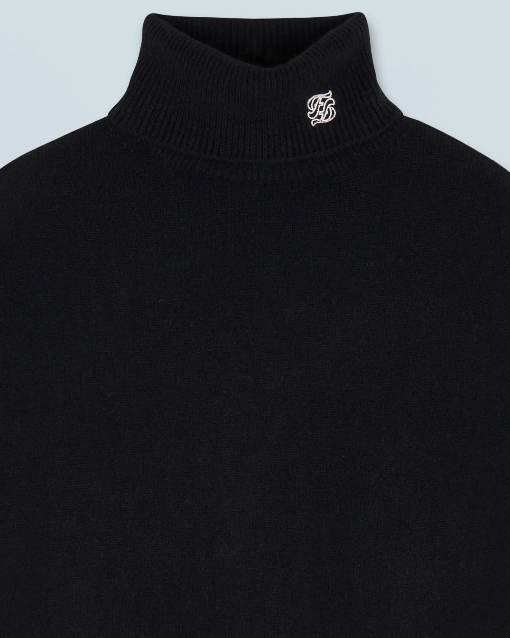 FROM FUTURE Pull Col Roulé Noir Cheap