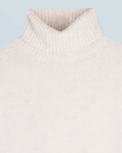 FROM FUTURE Pull Col Roulé EcruChiné Store