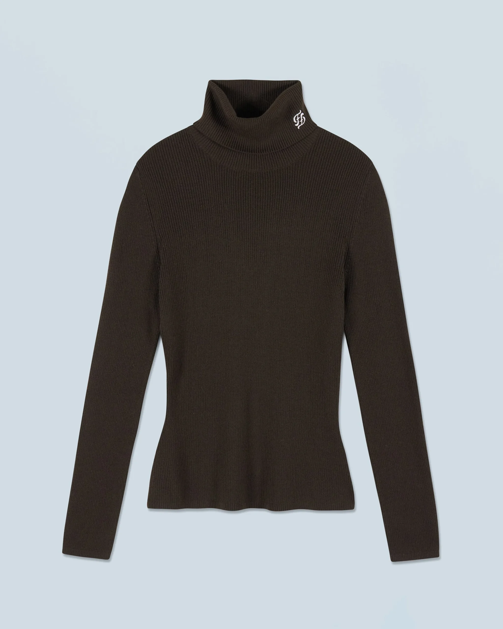FROM FUTURE Pull Col Roulé Chocolat Clearance