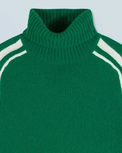 FROM FUTURE Pull Col Roulé ForestGreen Flash Sale